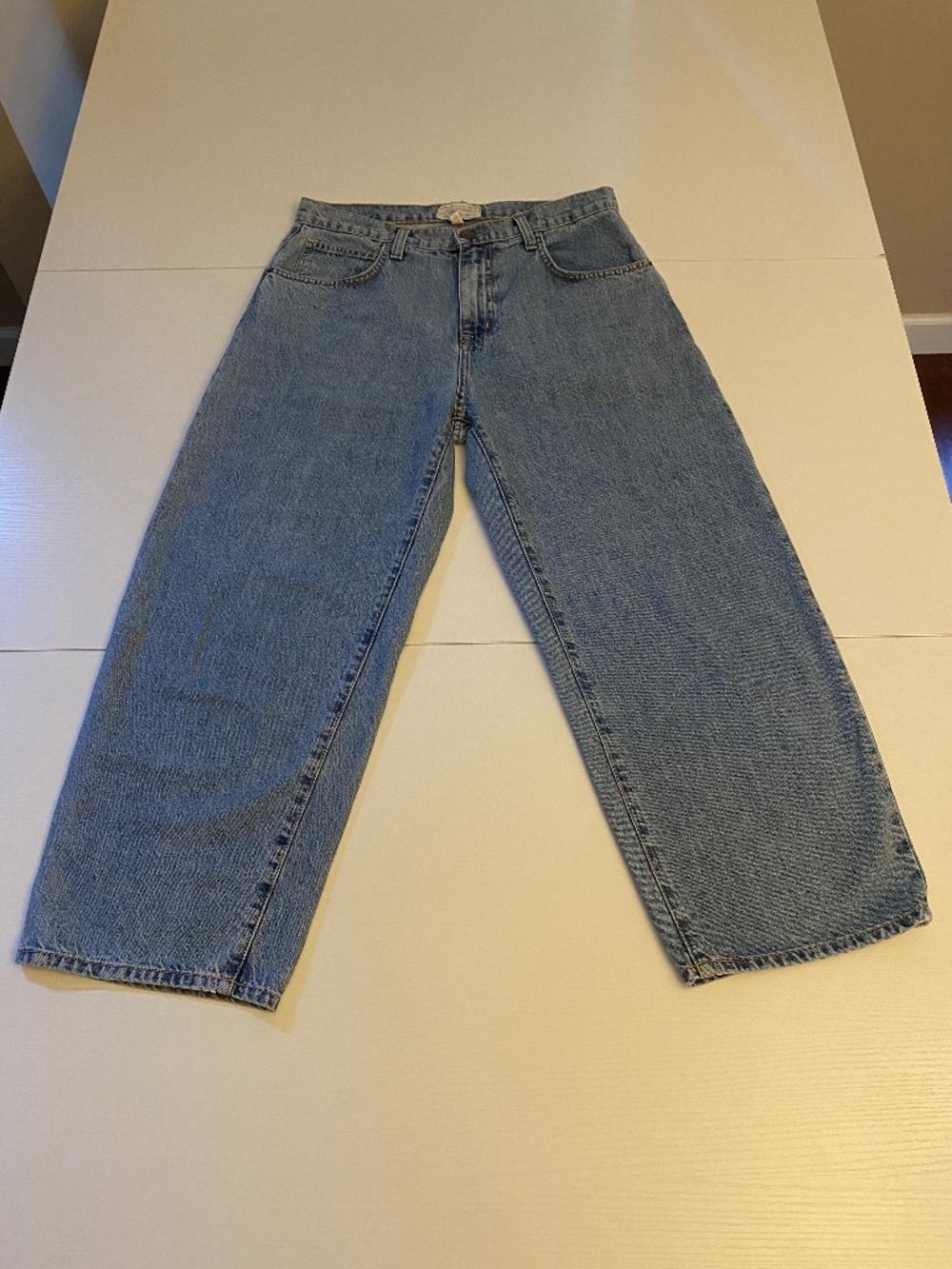 Current Elliott The Barrel High Rise Cropped Jeans Light Wash Size 28